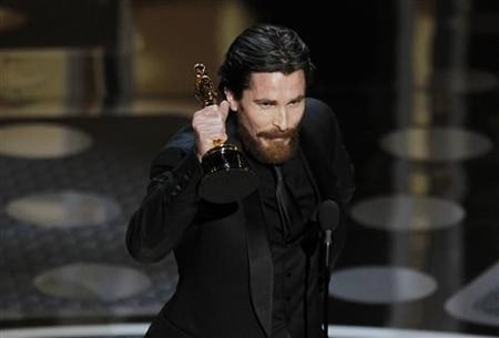 Bale after winning the 83rd Academy Awards for the movie The Fighter
